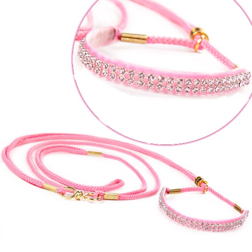 Ринговка "Кристаллы" розовая для собак