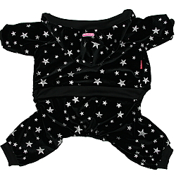 Утепленный велюровый костюм "Звездочки" черный Утепленный велюровый костюм "Звездочки" черный