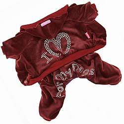 Утепленный велюровый костюм Стразы коричневый Утепленный велюровый костюм Стразы коричневый