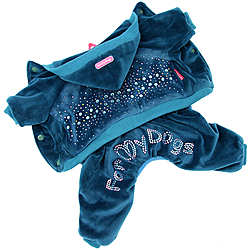 Утепленный велюровый костюм Млечный путь бирюзовый Утепленный велюровый костюм Млечный путь бирюзовый