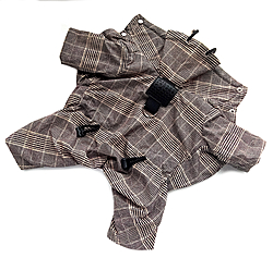 Утепленный дождевик Lim Kletka коричневый Утепленный дождевик Lim Kletka коричневый