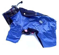 Утепленный дождевик Половинки синий для мальчика Утепленный дождевик Половинки синий для мальчика